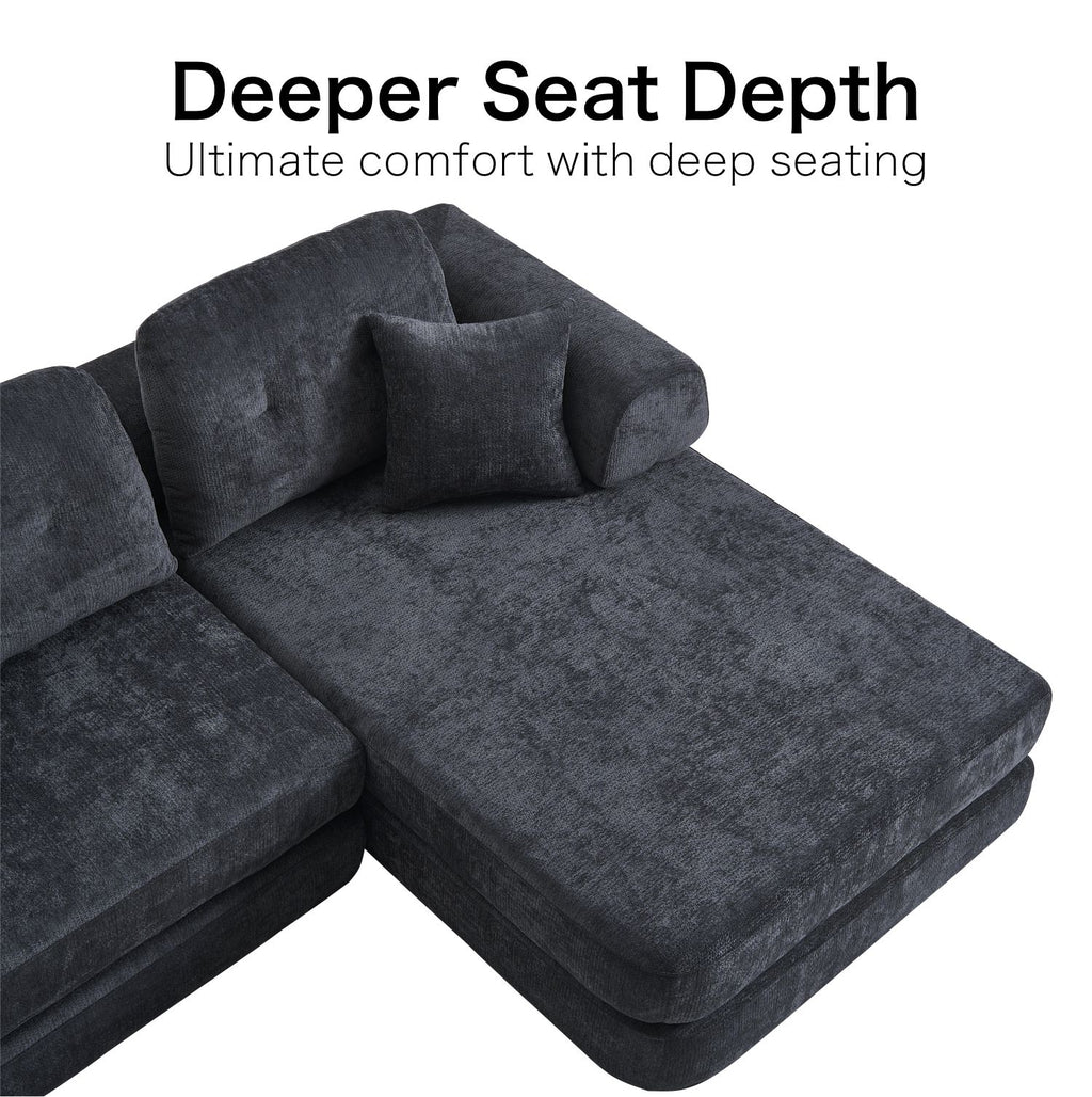 Boneless Couch | Compressed Sofa 104" | Haven480 - Vacuum Packed - Assembly Free