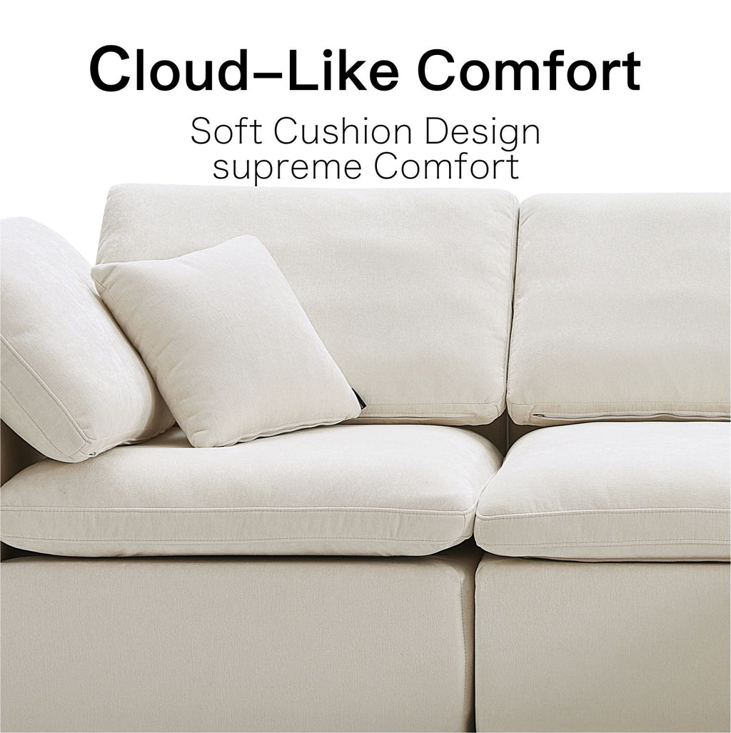 Boneless Couch | Compressed Sofa 110" | Cloud485 - Vacuum Packed - Assembly Free
