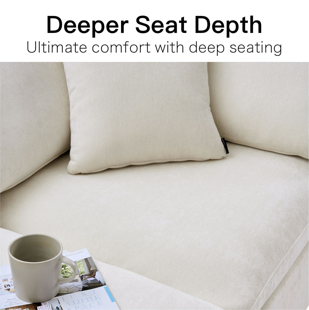Boneless Couch | Compressed Sofa 110" | Cloud485 - Vacuum Packed - Assembly Free