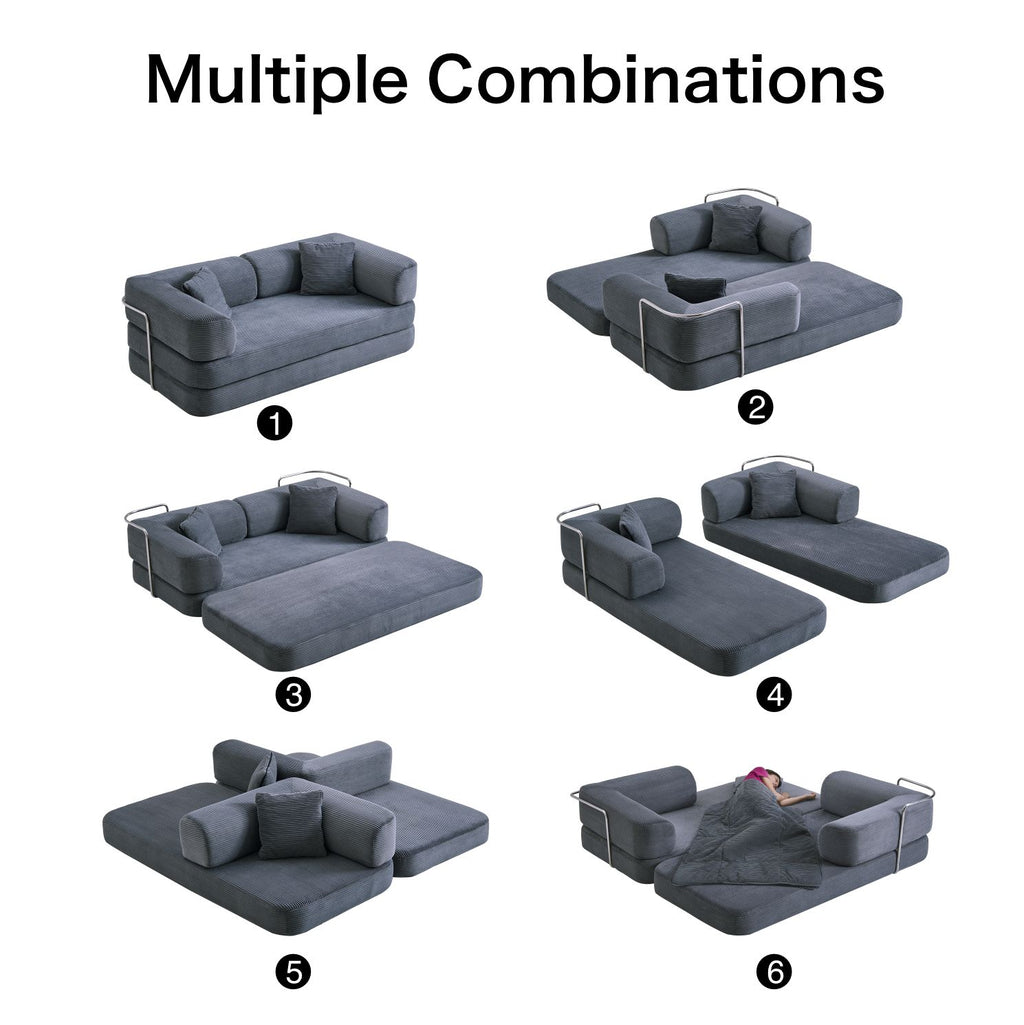 Boneless Couch | Compressed Sofa 76" | Nest490 - Vacuum Packed - Assembly Free