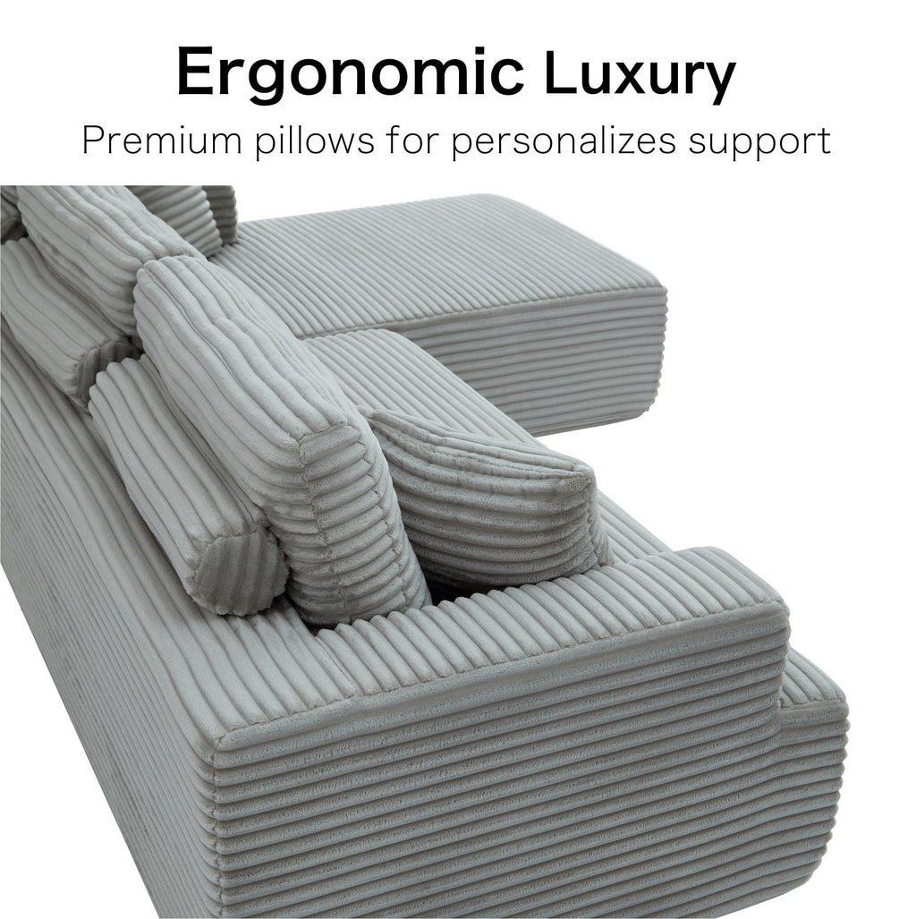 Boneless Couch | Compressed Sofa 107" | Cuddle711 - Vacuum Packed - Assembly Free