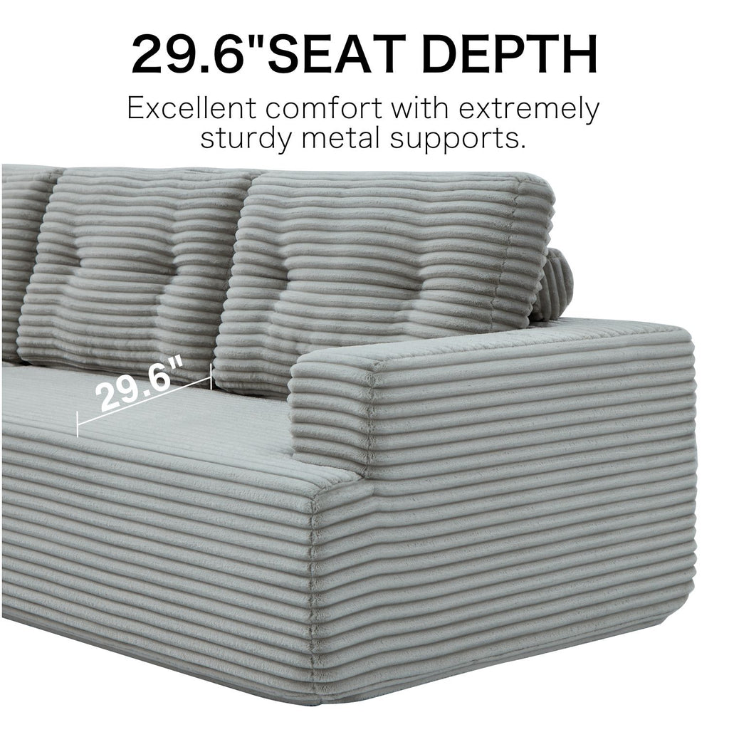 Boneless Couch | Compressed Sofa 107" | Cuddle711 - Vacuum Packed - Assembly Free