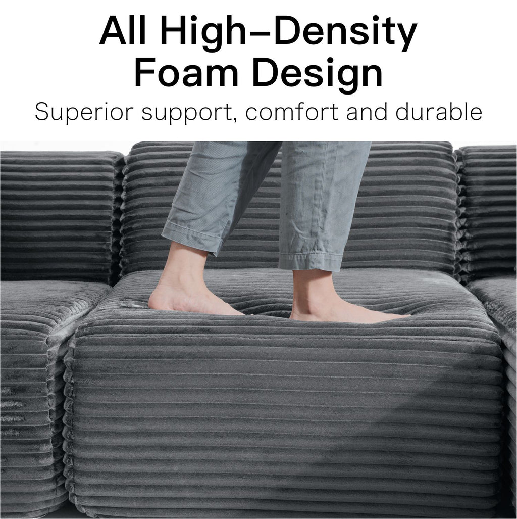 Boneless Couch | Compressed Sofa 105" | Gather983 - Vacuum Packed - Assembly Free