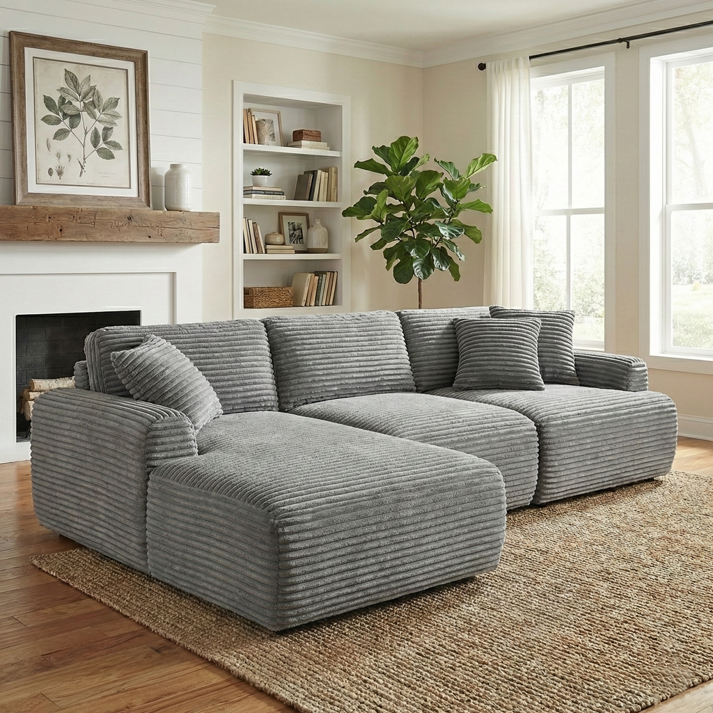 Boneless Couch | Compressed Sofa 105" | Gather983 - Vacuum Packed - Assembly Free