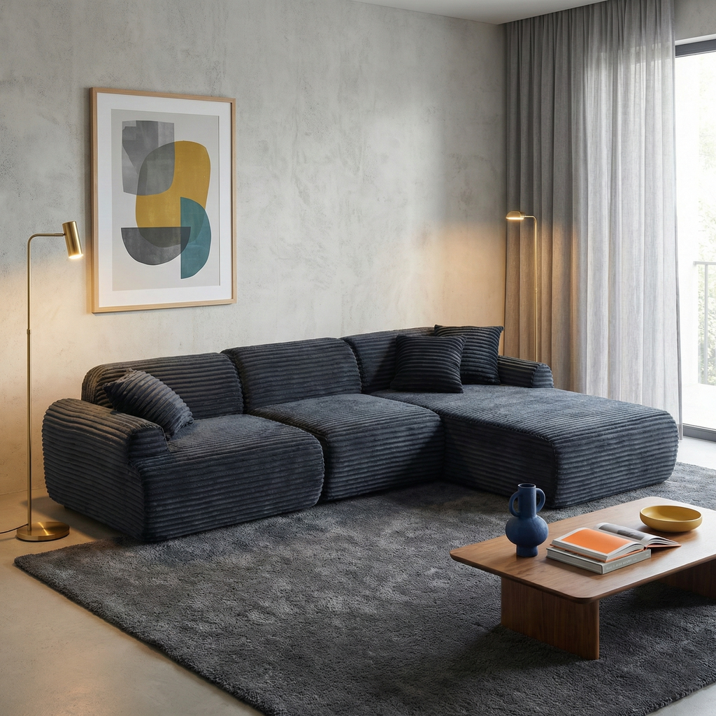 Boneless Couch | Compressed Sofa 105" | Gather983 - Vacuum Packed - Assembly Free