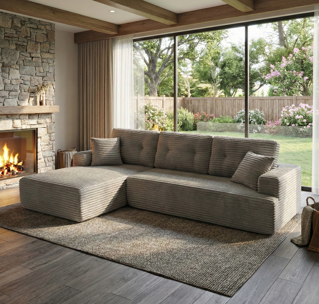 Boneless Couch | Compressed Sofa 107" | Cuddle711 - Vacuum Packed - Assembly Free