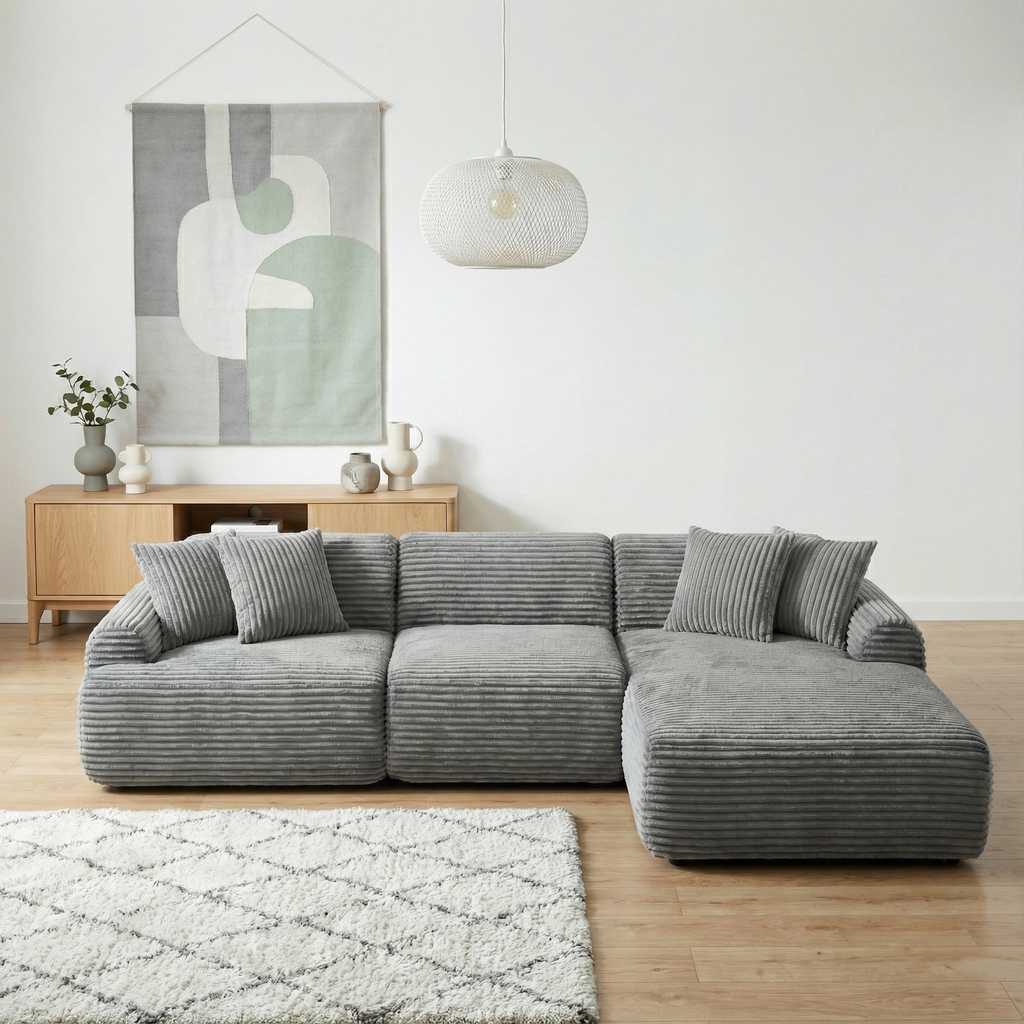 Boneless Couch | Compressed Sofa 105" | Gather983 - Vacuum Packed - Assembly Free