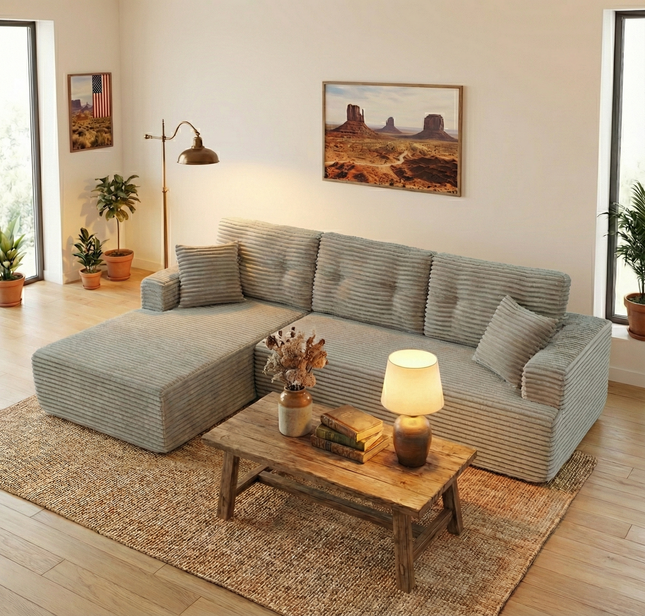 Boneless Couch | Compressed Sofa 107" | Cuddle711 - Vacuum Packed - Assembly Free
