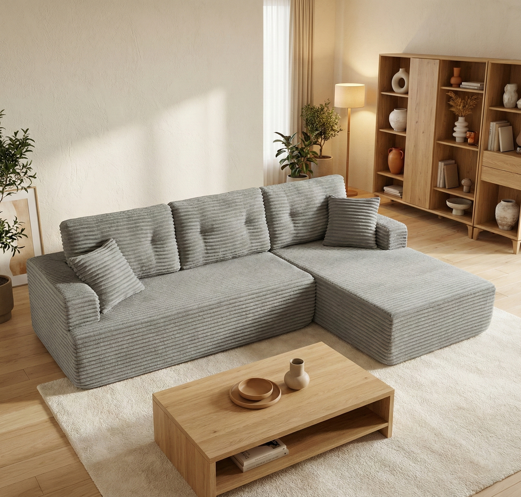 Boneless Couch | Compressed Sofa 107" | Cuddle711 - Vacuum Packed - Assembly Free